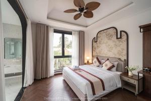 Letto o letti in una camera di Biệt Thự Khởi Nghĩa Bắc Sơn TP Đà Lạt - Gần Chợ và Hồ Xuân Hương