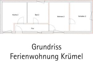 Půdorys ubytování Ferienwohnung Krümel
