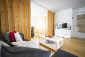 TV a/nebo společenská místnost v ubytování Feriensiedlung Trü 9