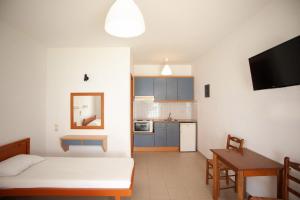 A kitchen or kitchenette at Rosa's Beach Studios
