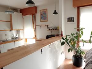 A kitchen or kitchenette at Casa Sud vicino a fiera e Pordenone centro