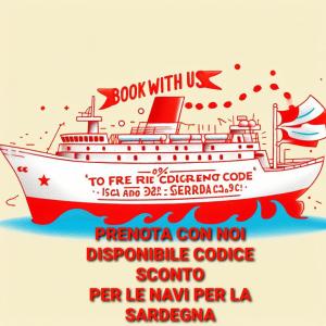 a poster for a book with a cruise ship at Isola Che Non C'é Trilocale Casa Vacanze 80 mq con Terrazza La Maddalena Sardegna in La Maddalena