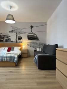 Posteľ alebo postele v izbe v ubytovaní Villa pod Skrzycznem