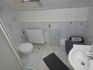 Koupelna v ubytování Tiszavirág Vendégház