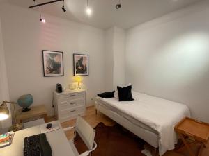 Ένα ή περισσότερα κρεβάτια σε δωμάτιο στο Privates Zimmer in einem gepflegten Bungalow