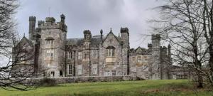 stary zamek na szczycie trawiastego wzgórza w obiekcie Holllie View w mieście Enniskillen