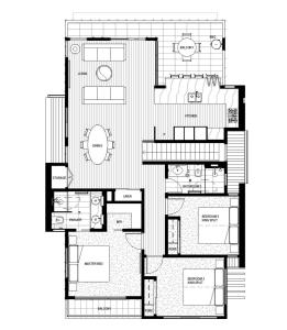 Půdorys ubytování Essence Peregian Beach Resort - Wallum 4 Bedroom Luxury Home