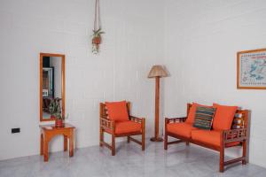 Istumisnurk majutusasutuses Hostal Pimampiro
