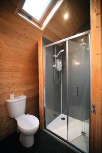 Koupelna v ubytování Carntogher Cabins
