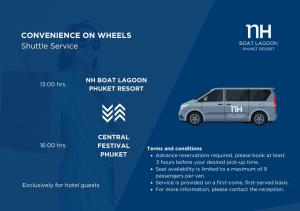 a study of a minivan for a mortgage on wheels shuttle service at NH Boat Lagoon Phuket Resort in Phuket
