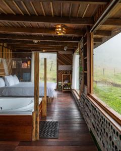 Postel nebo postele na pokoji v ubytování Mamallacta Páramo Lodge