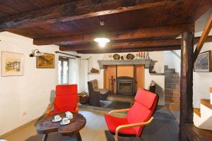 Posezení v ubytování Chalet Rustico Al Platano
