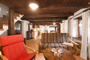 Posezení v ubytování Chalet Rustico Al Platano