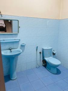 a bathroom with a toilet and a sink at Shalomi's villa & Happy Home in Negombo