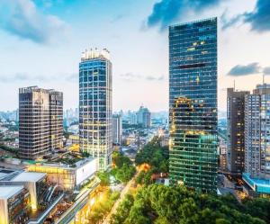 Pogled na grad 'Guangzhou' ili pogled na grad iz hotela