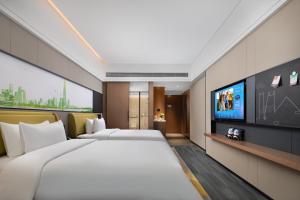Een TV en/of entertainmentcenter bij Hampton by Hilton Shenzhen Baoan Stadium
