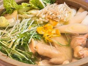 a bowl of soup with meat and vegetables at Labo Land Kurohime "rental cottage cottage" - Vacation STAY 62600v in Shinano