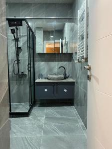 Ένα μπάνιο στο OSMANBEY DUPLEX Apartment 1
