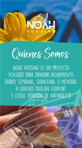 a flyer for a restaurant with a picture of a pineapple at Noah Housing in Santo Tomé