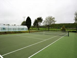 a tennis court with a net on top of it at 2 bed in Aberaeron 75211 in Mydroilin
