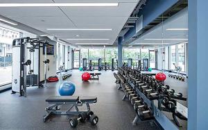 a gym with a lot of treadmills and machines at Back Bay 1br w gym rooftop nr shopping BOS-926 in Boston