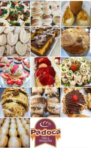uma colagem de fotografias de diferentes pastelarias e bolos em Rest time em Olímpia