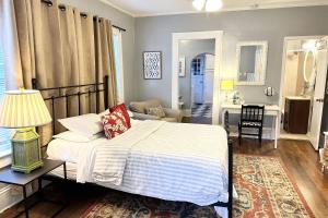 a bedroom with a bed and a living room at 1266 Monroe Drive 1 in Atlanta