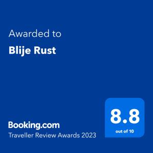 Blije Rust的证书、奖牌、标识或其他文件