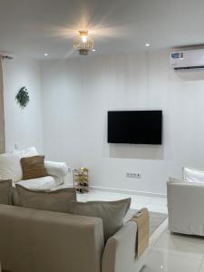 TV a/nebo společenská místnost v ubytování Ocean View Santa Filomena