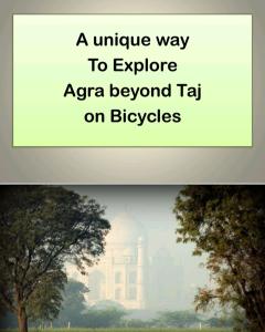 un modo unico per esplorare la zona oltre il catrame in bicicletta di Sharma's Exquisite 2 BHK HomeStay in City of Taj ad Agra