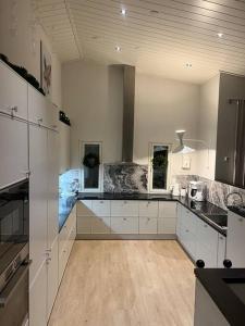 Kuchyň nebo kuchyňský kout v ubytování Arctic Circle Home for Winter Holiday + 30 fotografií