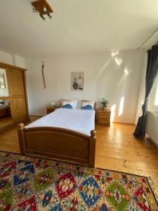 una camera con letto e tappeto di Bran-Tohan a Tohanu Nou