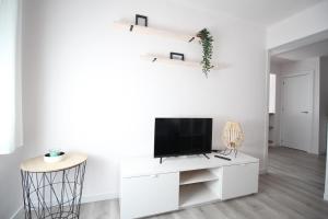 A television and/or entertainment centre at Cómodo piso en el Pirineo Aragonés