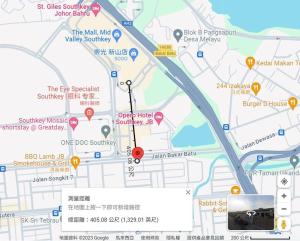 a map of the site of the bus station at Southkey Mid Valley , Karaoke, Table Football in Johor Bahru