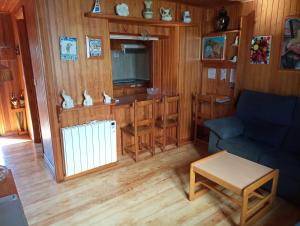 Posezení v ubytování Casa de Madera