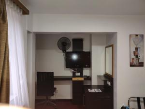 TV a/nebo společenská místnost v ubytování Hotel Evergreen