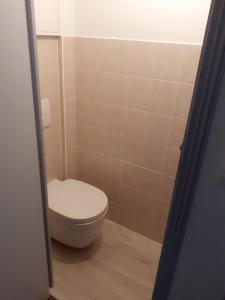 uma casa de banho com WC num quarto em Hébergement individuel chez particulier proche 24h du Mans em La Milesse