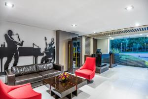 Posezení v ubytování Hotel Jazz Apartments