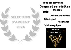 Сертификат, награда, табела или друг документ на показ в Cocon CHALEUREUX aux portes de PARIS