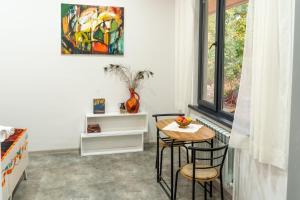 Posezení v ubytování Art Rooms Garni