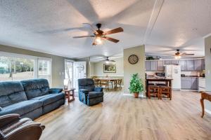 A seating area at Peaceful Six Mile Vacation Home with Fire Pit