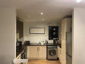 Majoituspaikan Apartment in Bow, East London keittiö tai keittotila