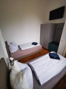 Postel nebo postele na pokoji v ubytování ehemalige Kirche in neuem Glanz