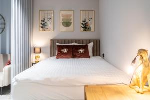 Postel nebo postele na pokoji v ubytování Apartament DESTINO Gliwice - nowe osiedle, parking, klimatyzacja