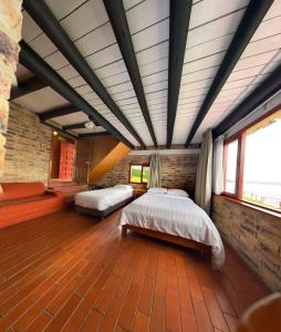 Postel nebo postele na pokoji v ubytování Hotel Refugio Santa Ines