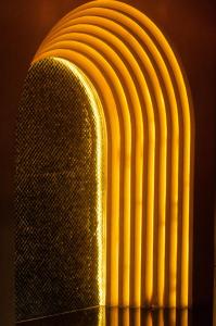 a close up of the back of a chair at Historia Royal in Udaipur