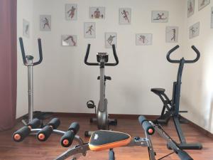 Fitness centrum a/nebo fitness zařízení v ubytování Hôtel Compostelle