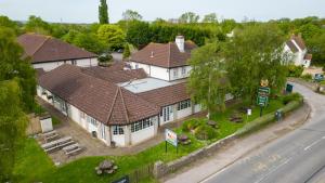 an overhead view of a house with a street at Bridge Inn in Clevedon