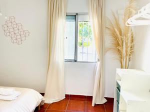 1 dormitorio con cama y ventana en Welcome Málaga, en Málaga