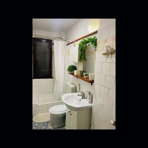 a bathroom with a toilet and a sink at Pensiunea Nick in Sinaia +15 photos